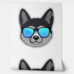 Norwegischer Elkhound in Cooler Sonnenbrille Class Tapete