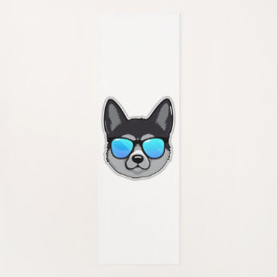 Norwegischer Elkhound in Cooler Sonnenbrille Class Yogamatte
