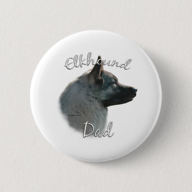 Norwegischer Elkhound-Vater 2 Button (Vorderseite)