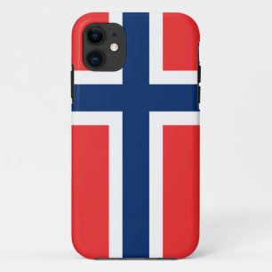 Norwegischer Entwurf Flagge iPhone Rechtssache   iPhone 11 Hülle