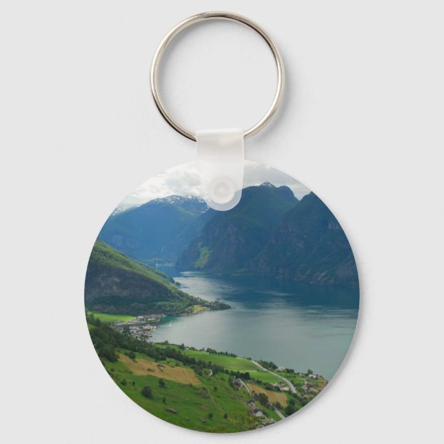 Norwegischer Fjord-Schlüsselanhänger Schlüsselanhänger (Vorderseite)