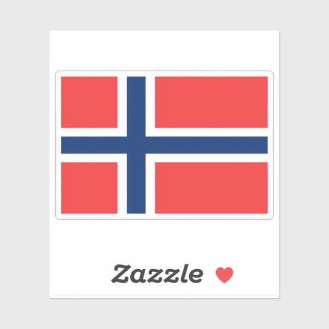 Norwegischer Flaggenaufkleber Aufkleber (Blatt)
