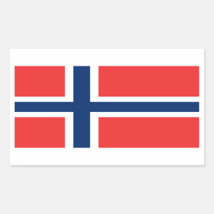 Norwegischer Flaggenaufkleber Rechteckiger Aufkleber