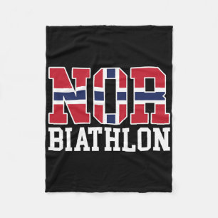 Norwegischer Flaggenbiathlonist - Norweger oder Bi Fleecedecke