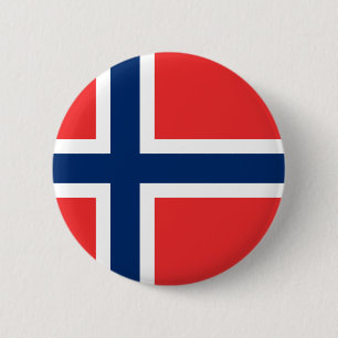 Norwegischer Flaggenknopf Button
