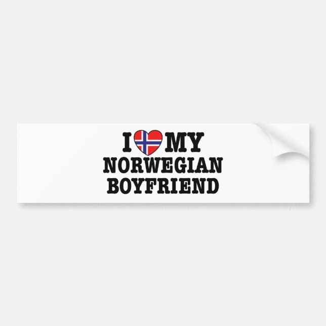 Norwegischer Freund Autoaufkleber (Vorne)
