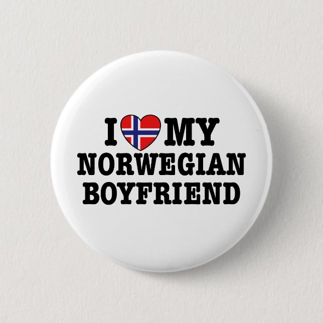 Norwegischer Freund Button (Vorderseite)