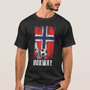Norwegischer Fußballspieler Flag Soc T-Shirt