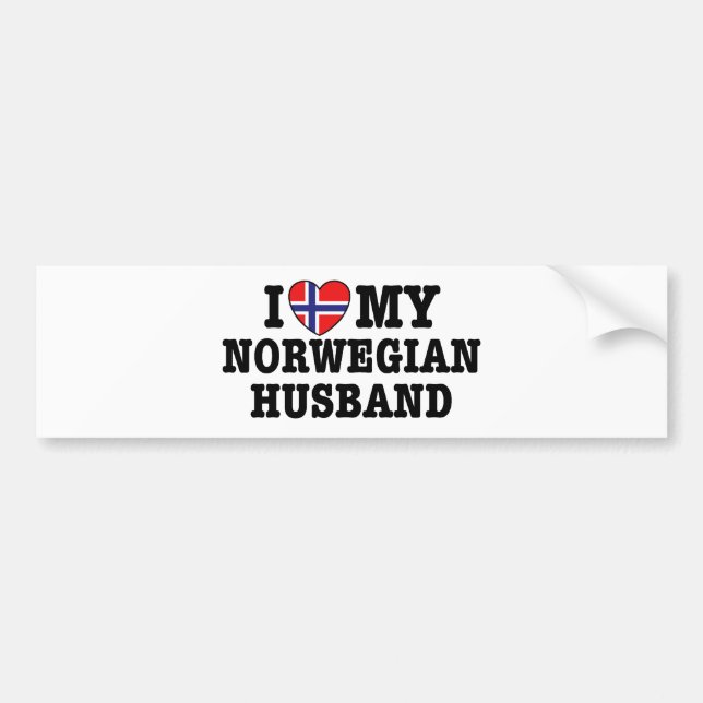 Norwegischer Husband Autoaufkleber (Vorne)