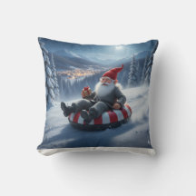 Norwegischer Nisse Schlittenfahren, Kissen