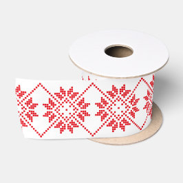 Norwegischer Pullover-Stil. Satinband