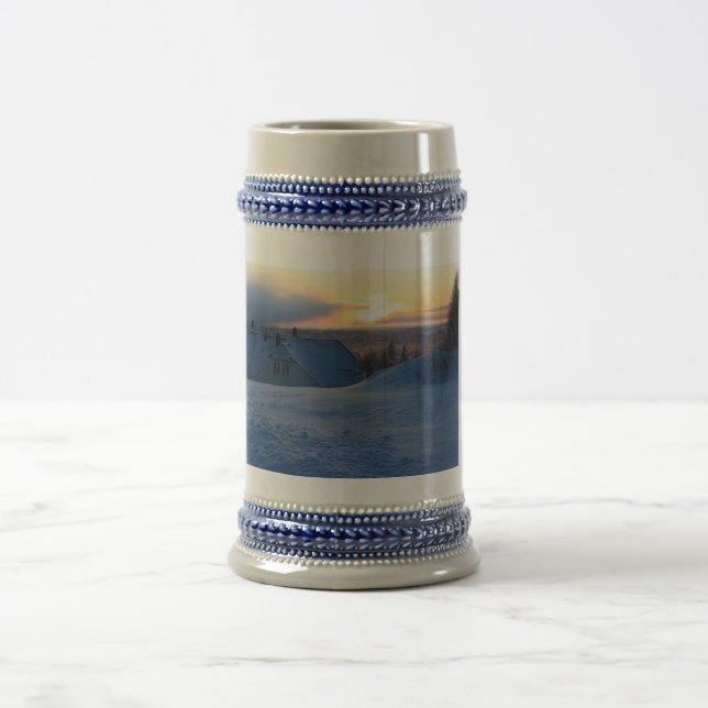 Norwegischer Schnee/Norwegen Bierglas (Mittel)
