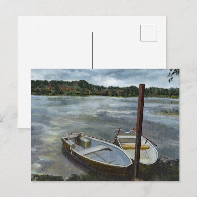 Norwegischer See Postkarte (Vorne/Hinten)