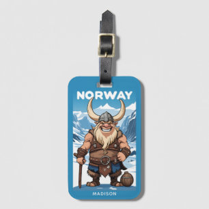 Norwegischer Troll für benutzerdefinierte Monogram Gepäckanhänger