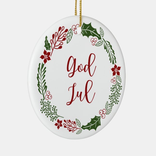 Norwegischer und schwedischer Heiligengott Jul Keramik Ornament (Rechts)
