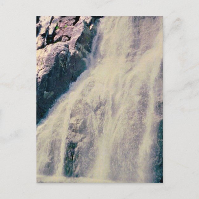 Norwegischer Wasserfall Postkarte (Vorderseite)