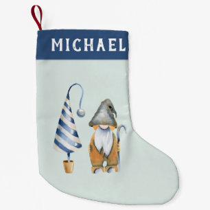 Norwegischer Weihnachtsgnome  Monogramm Kleiner Weihnachtsstrumpf