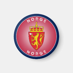 Norwegisches Coat of Arms Circle Shape Magnet