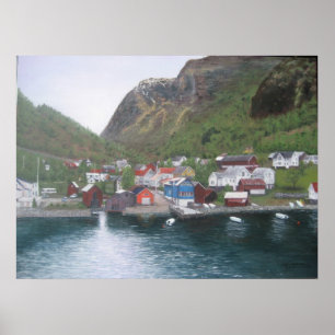 Norwegisches Dorf Poster