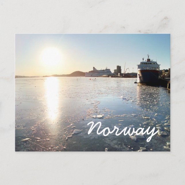 Norwegisches Eis Postkarte (Vorderseite)