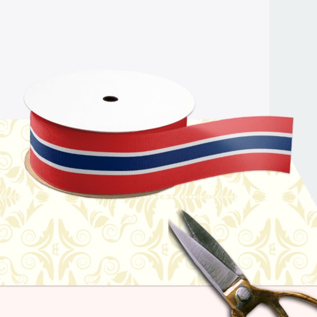 Norwegisches Farbband für die Flagge, Norwegen/Spo Ripsband (Von Creator hochgeladen)