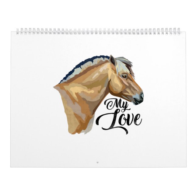 Norwegisches Fjord Pferdegeschenk Fjord Pony Kalender (Titelbild)