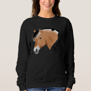 Norwegisches Fjordpferd für Fjords Dunkler Reiter Sweatshirt