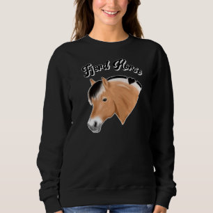 Norwegisches Fjordpferd für Pferde Dunkler Reiter Sweatshirt