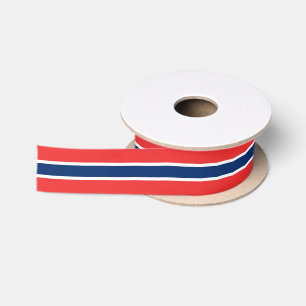 Norwegisches Flaggenfarben-Band, Norwegen /Sport Satinband
