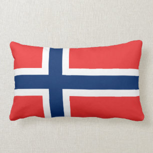 Norwegisches Flaggenkissen Lendenkissen