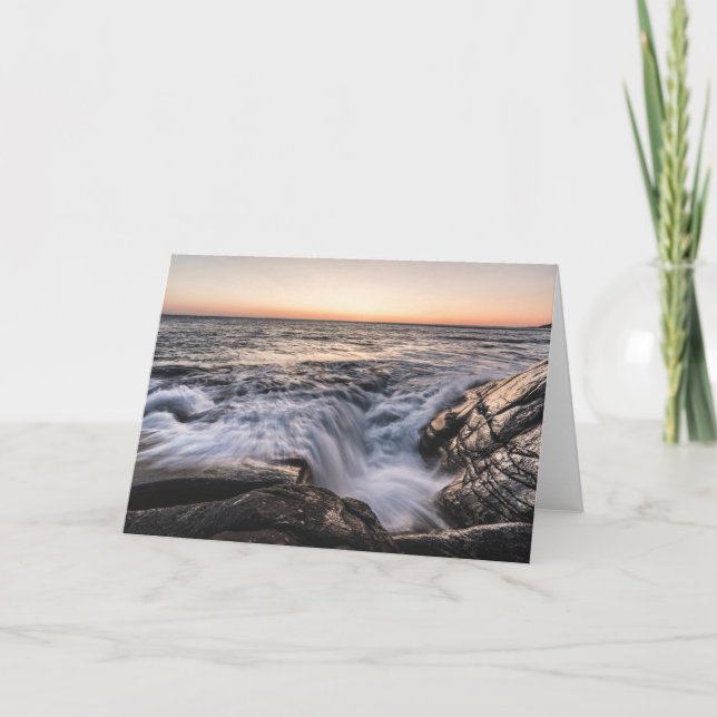 Norwegisches Foto für Minimalistische Küstenlandsc Karte (Vorderseite)