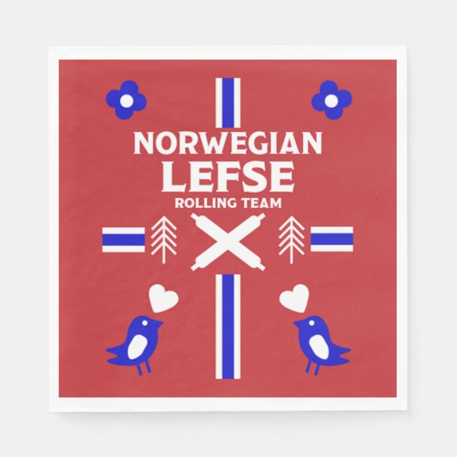 Norwegisches Lefse Flatbread Serviette (Vorderseite)