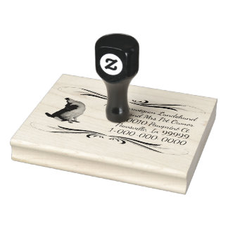 Norwegisches Lundehund mit Squiggly Design Gummistempel