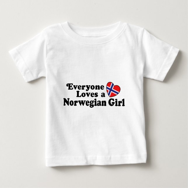 Norwegisches Mädchen Baby T-shirt (Vorderseite)