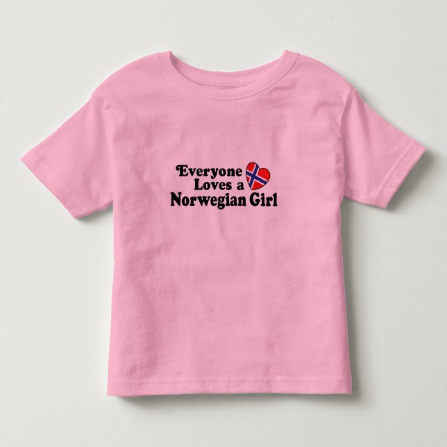 Norwegisches Mädchen Kleinkind T-shirt (Vorderseite)