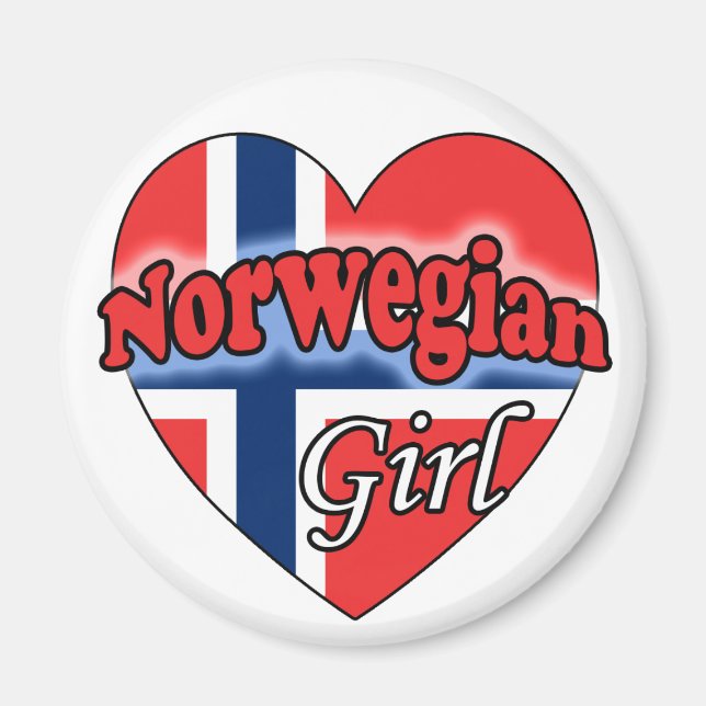 Norwegisches Mädchen Magnet (Vorne)