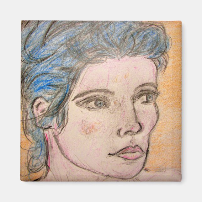 Norwegisches Mädchen Magnet (Vorne)