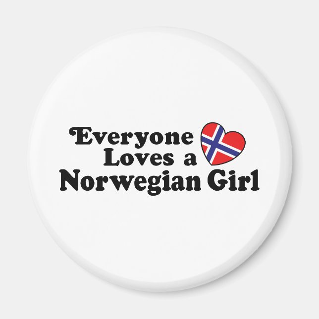 Norwegisches Mädchen Magnet (Vorne)