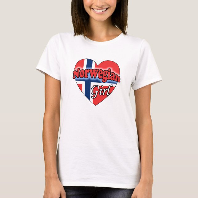 Norwegisches Mädchen T-Shirt (Vorderseite)