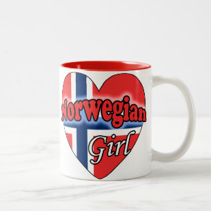 Norwegisches Mädchen Zweifarbige Tasse