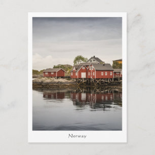 Norwegisches Rotes gestrichenes Haus Postkarte