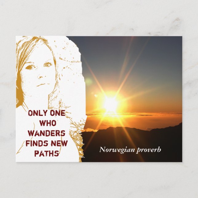 Norwegisches Sprichwort - Postkarte (Vorderseite)