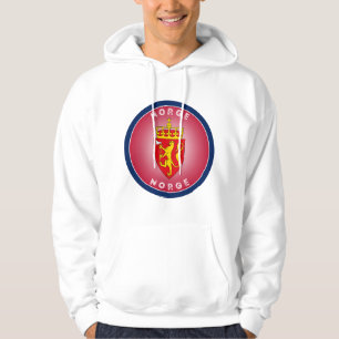 Norwegisches Wappen Kreisform Hoodie