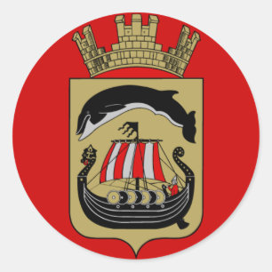 Norwegisches Wappen Runder Aufkleber
