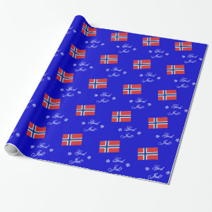 Norwegisches Weihnachtsgott Jul Custom Wrapping Pa Geschenkpapier