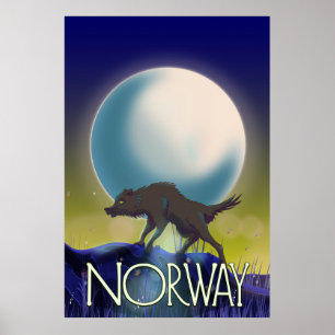 Norwegisches Wolfsbarsch Poster