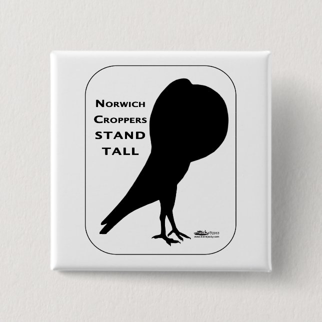Norwich Croppers stehen groß Button (Vorderseite)