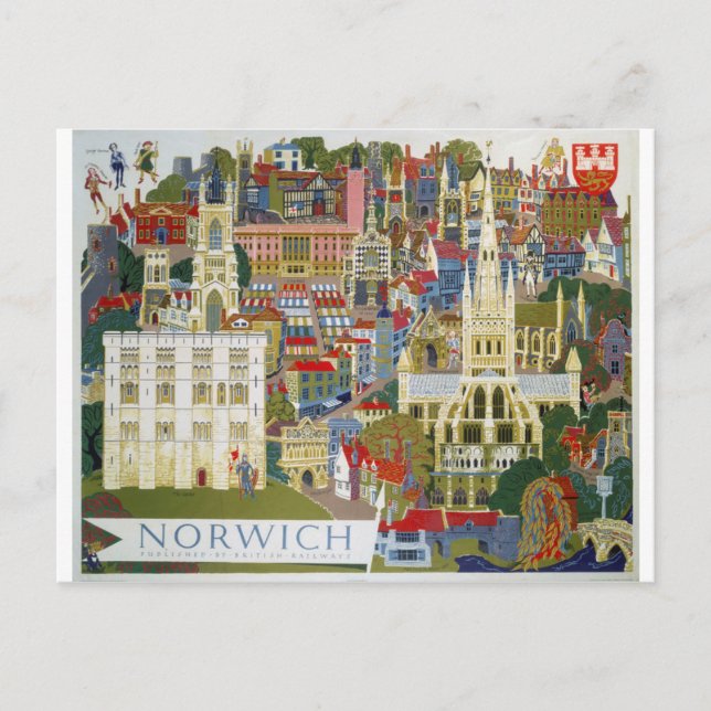 Norwich England Postkarte (Vorderseite)