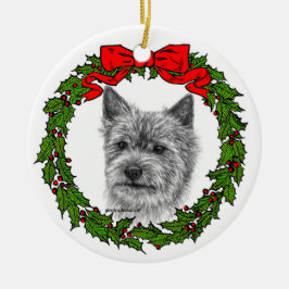 Norwich Terrier Art von Glenda S. Harlan Keramik Ornament
