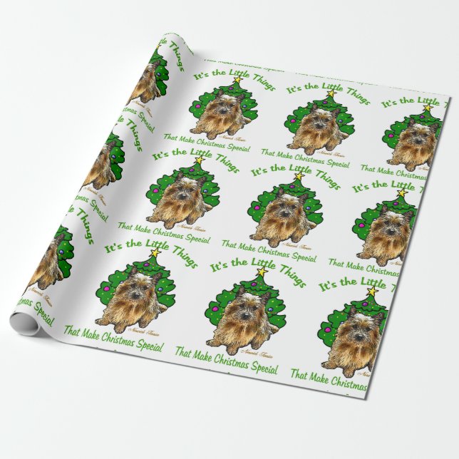 Norwich Terrier Christmas Geschenkpapier (Ungerollt)